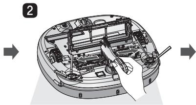 LG VR8604PR - VR8604PR - Lorsqu'un message vocal est émis "la batterie est faible. placez l'aspirateur robot sur sa base de chargement. - 4
