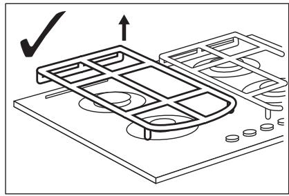 ZANUSSI ZGGN645K - Retrait des supports de casserole - 2