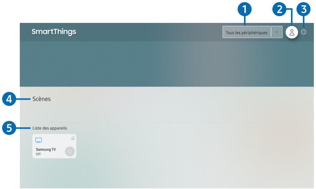 SAMSUNG UE43AU7105  -  UE43RU7105 -  UE50AU7105 -  UE50RU7105 -  UE65AU7105 -  UE75AU7105 -  UE85AU7105 - Utilisation de l'application smartthings - 2