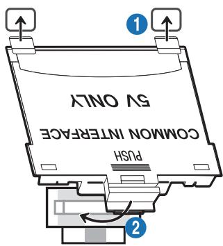 SAMSUNG UE43AU7105  -  UE43RU7105 -  UE50AU7105 -  UE50RU7105 -  UE65AU7105 -  UE75AU7105 -  UE85AU7105 - Connexion de l'adaptateur de CARTE CI via la fente de l'common interface - 1