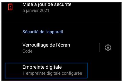 ASUS ZENFONE 8 FLIP - Configurer votre empreinte digitale à partir du menu des paramètres - 1
