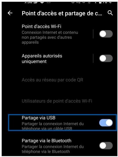 ASUS ZENFONE 8 FLIP - Partage de connexion USB - 1