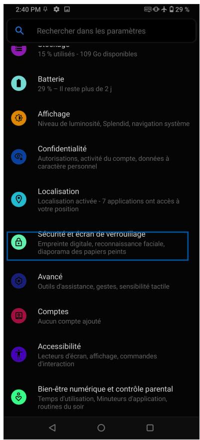 ASUS ZENFONE 8 FLIP - Configurer le déverrouillage par reconnaissance faciale à partir du menu des paramètres - 1