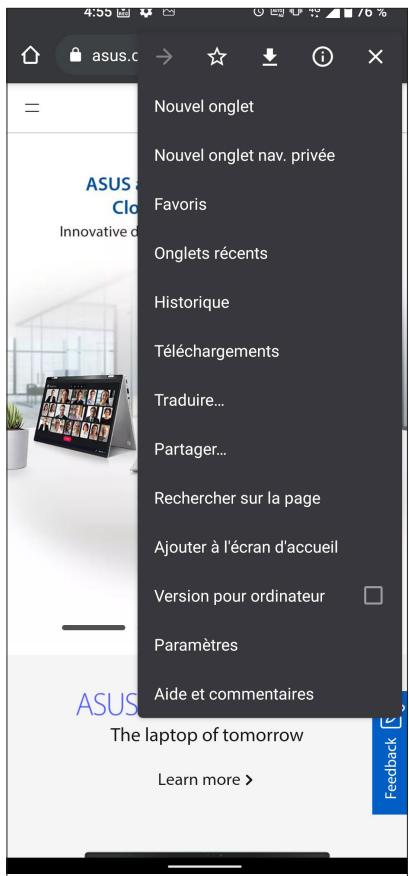 ASUS ZENFONE 8 FLIP - Ouvrir chrome - 1