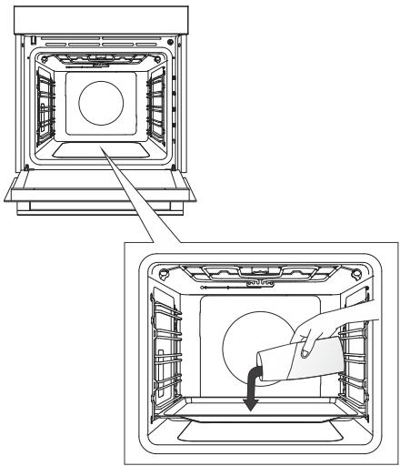 GORENJE BSA6747A04X - Using the Aqua Clean program to clean the oven - 1