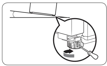 SAMSUNG BESPOKE RZ32A748522 - Pour ajuster la hauteur côté gauche : - 1