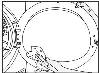BEKO DPU7404XE - Per pulire il filtro anti-pelucchi: - 4