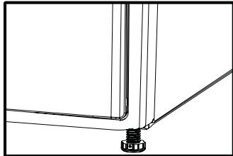 BEKO DPU7404XE - Adjusting the feet - 1