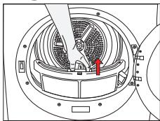 BEKO DPU7404XE - Pulizia del filtrlo lanugine / superficie interna porta di carico - 1