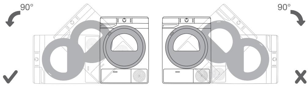 GORENJE D71310 - Ouverture du hublot du sèche-linge (vue de dessus) - 2