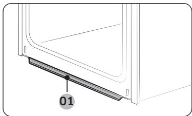 SAMSUNG NV7B41301AS/U1 - NV7B41307AK/U1 - NV7B41301AS/U1 - NV7B41307AB/U1 - NV7B41307AS/U1 - Vitre de la porte - 6