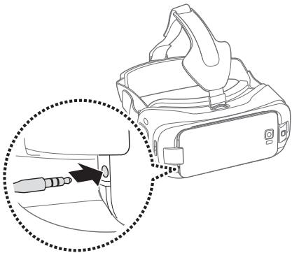 SAMSUNG GEAR VR POUR GALAXY S6 & S6 EDGE ÉCRAN SUPER AMOLED - SM-R321 - Connecter un casque ou des écouteurs - 1
