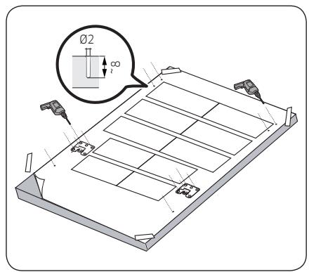 SAMSUNG DW60R7050FS - DW60R7050FW - ÉTAPE 5 Installation du panneau personnalisé (pour des modèles complètement encastrables ou semi-encastrables) - 1