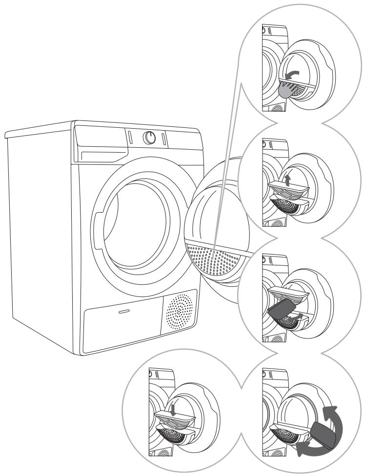 GORENJE DE8B/G - DE8B/G - Nettoyage du filtre du HUBLOT - 1