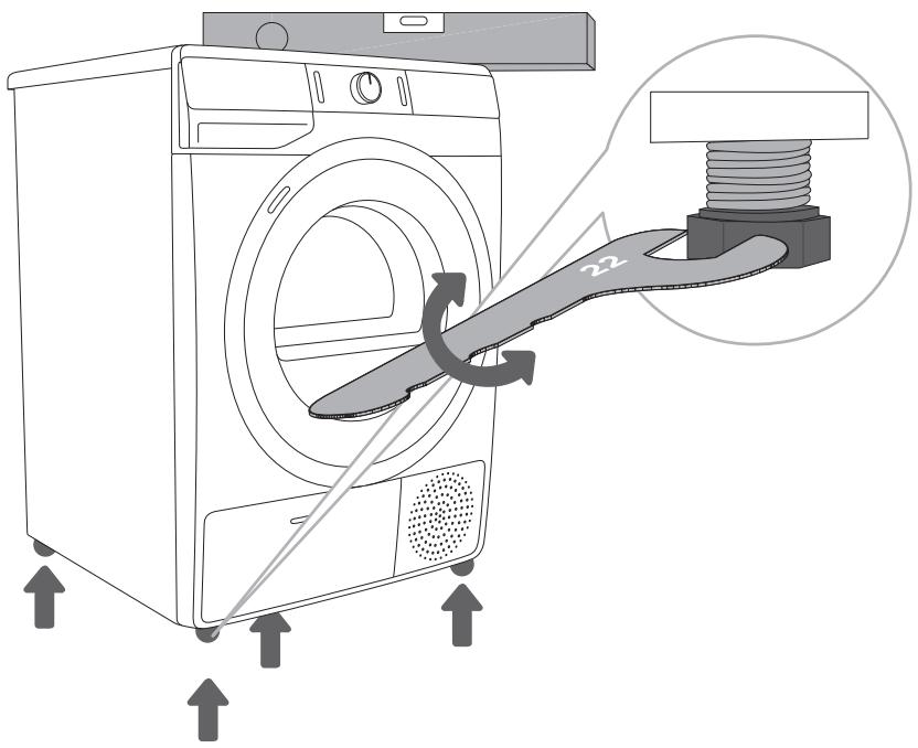 GORENJE DE8B/G - DE8B/G - Ouverture du hublot du sèche-linge (vue de dessus) - 2