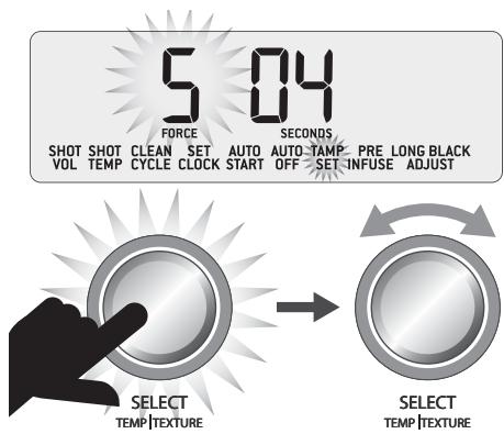 SAGE ORACLE SES 980 BTR - Réglage du tassement - 1