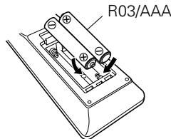 MARANTZ RC011CR - Insertion des piles - 2