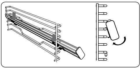 VALBERG MFO 78 P DX 701T - MFO 78 P DX 701T - La grille métallique avec un rail télescopique à demi-extension - 3