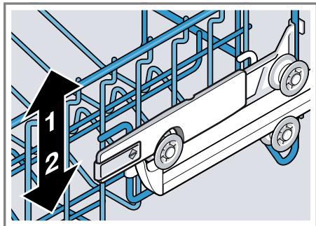 BOSCH SMS4HKW02E  -  SMS4HKW04E -  SMS4HKW02E - Ajuster le panier à vaisselle supérieur avec les leviers latéraux - 2