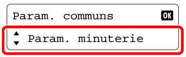 Param. communs ► Param. minuterie
