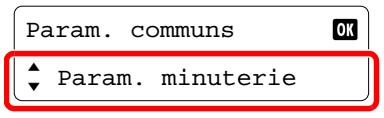 Param. communs ► Param. minuterie
