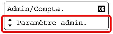 Admin/Compta. ► Paramètre admin.