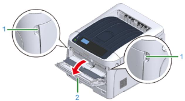 OKI C824N - Nettoyage des rouleaux d'alimentation papier (Bac MP) - 1