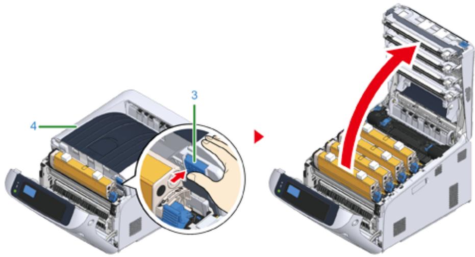 OKI C824N - Installation des consommables - 2