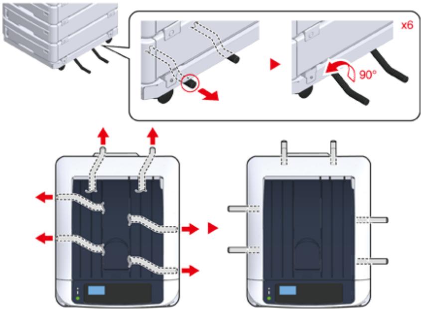 OKI C824N - Comment utiliser l'outil de protection contre le basculement - 1