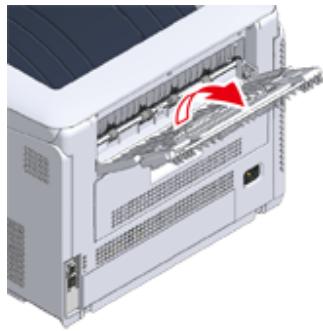 OKI C824N - - Utilisation du bac de sortie arrière - 2