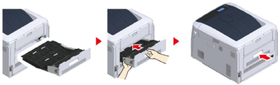 OKI C824N - Installation de l'unité recto verso (C824n, C834nw uniquement) - 4