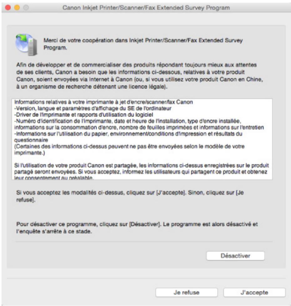 CANON G1520 - L'icône Inkjet Printer/Scanner/Fax Extended Survey Program s'affiche OS) - 2