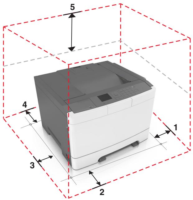 LEXMARK CS417DN - Choix d'un emplacement pour l'imprimante - 2