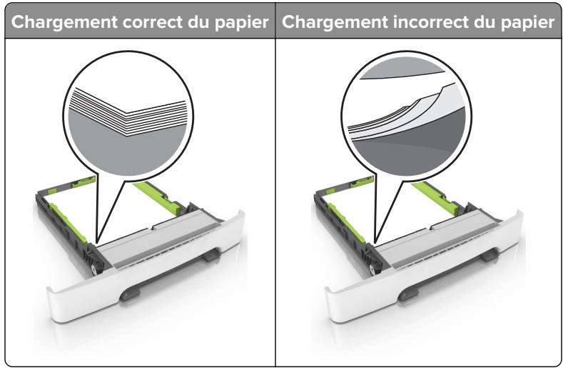 LEXMARK CS417DN - Chargez le papier correctement - 1