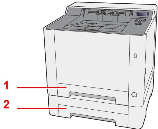 KYOCERA ECOSYS P5021CDN - Sélection des unités de chargement du papier - 1