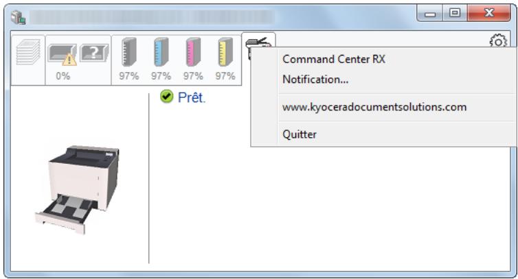 KYOCERA ECOSYS P5021CDN - Menu contextuel de status monitor - 1