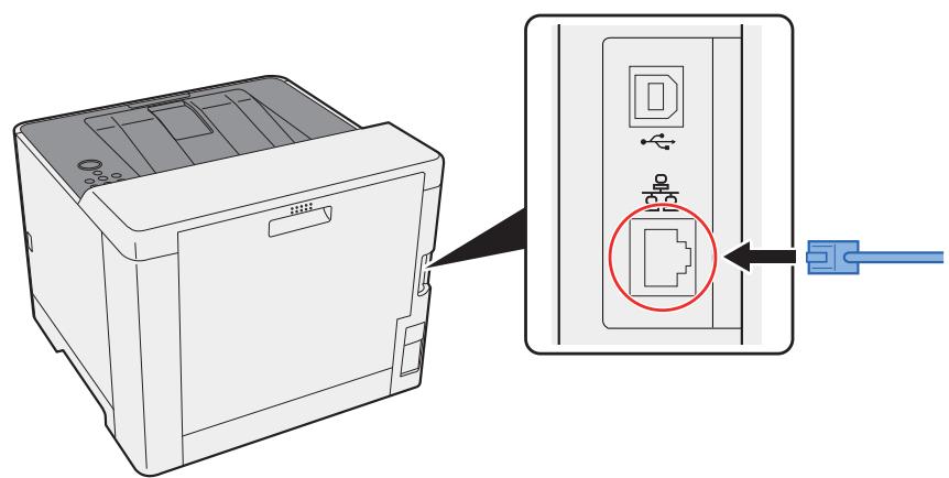 KYOCERA ECOSYS P5021CDN - Raccorder le câble à la machine. - 1