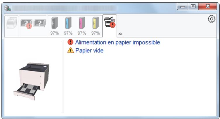 KYOCERA ECOSYS P5021CDN - Onglet alerte - 1