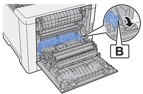 KYOCERA ECOSYS P5021CDW - Ouvrir le capot d'alimentation (B). - 1