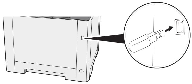 KYOCERA ECOSYS P5021CDW - Brancher la mémoire USB. - 1