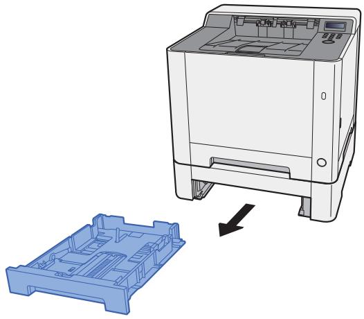 KYOCERA ECOSYS P5021CDW - Sortir entièrement le magasin 2 de la machine. - 1