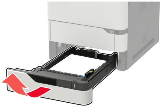 LEXMARK MS725DVN - Retirez le tiroir. - 1