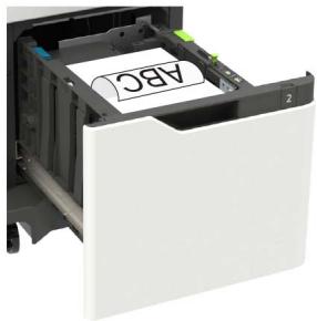 LEXMARK MS725DVN - Chargement du papier au format A4, Lettre, Légal, Oficio et Folio - 7