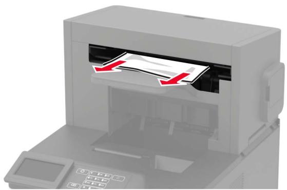 LEXMARK MS725DVN - Bourrage papier dans le réceptacle de l'unité de finition d'agrafage - 1