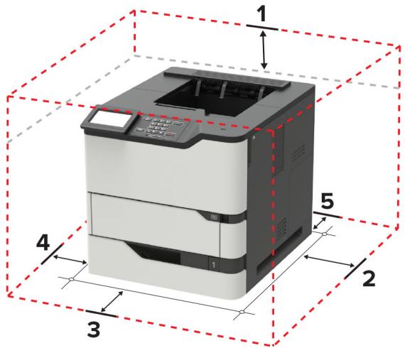 LEXMARK MS725DVN - Sélection d'un emplacement pour l'imprimante - 3