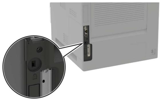 LEXMARK MS725DVN - Emplacement du logement de sécurité - 1