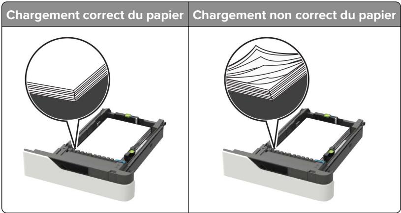 LEXMARK MS725DVN - Chargez le papier correctement - 1