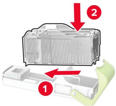 LEXMARK MS725DVN - Remplacement de la cartouche d'agrafes dans le module d'agrafage et perforation - 4