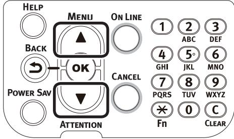 OKI PRO9542DN - Appuyer sur la touche de défilement ▲ ou ▼. - 1