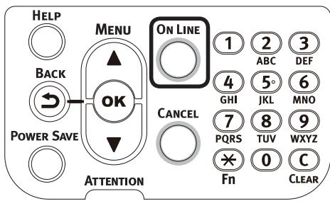 OKI PRO9542DN - Appuyer sur [ON LINE (BOUTON ON LINE)] pour revenir à l'écran. - 1